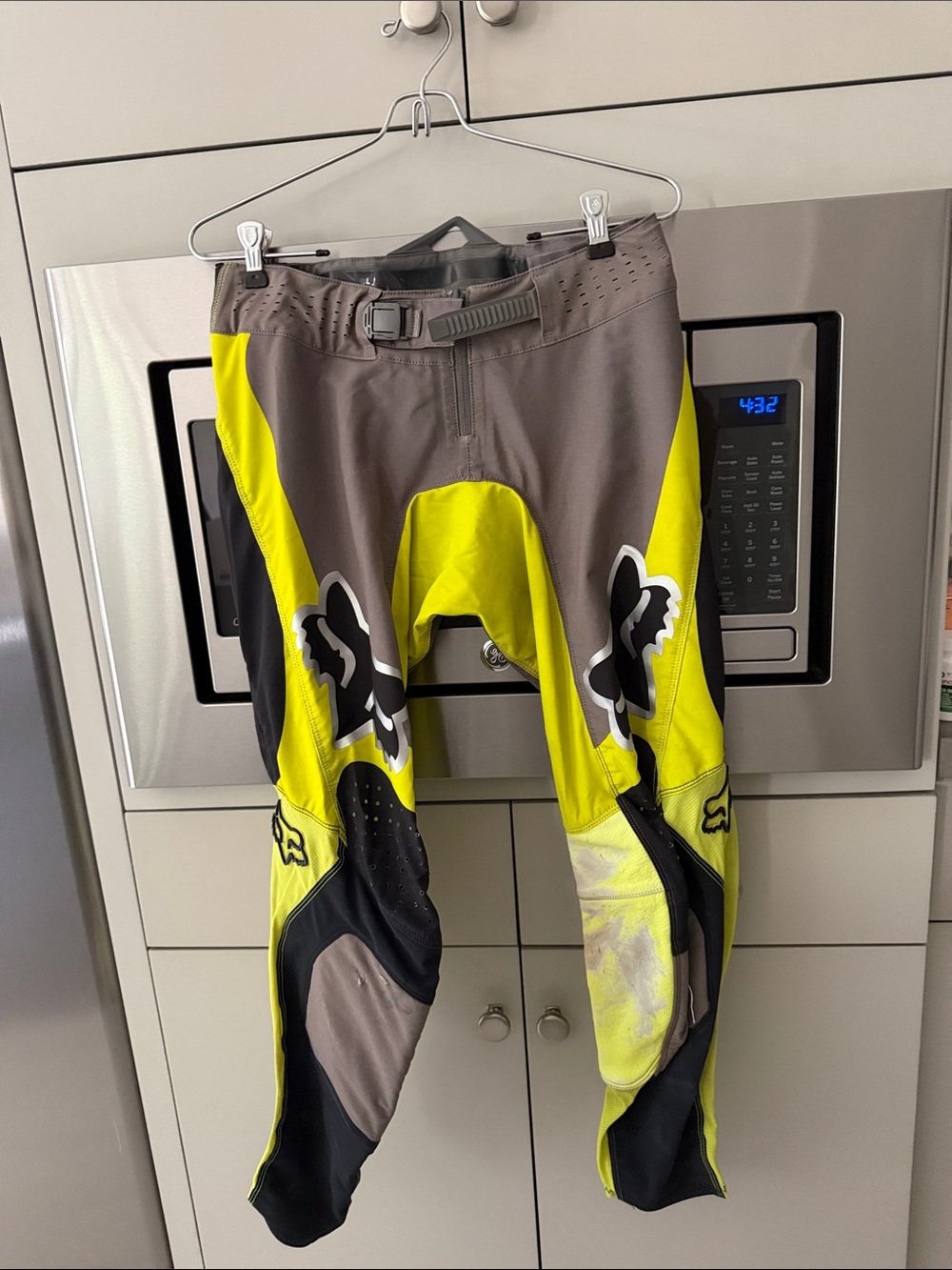 Fox Men’s Yellow and Gray Motocross Joggers
